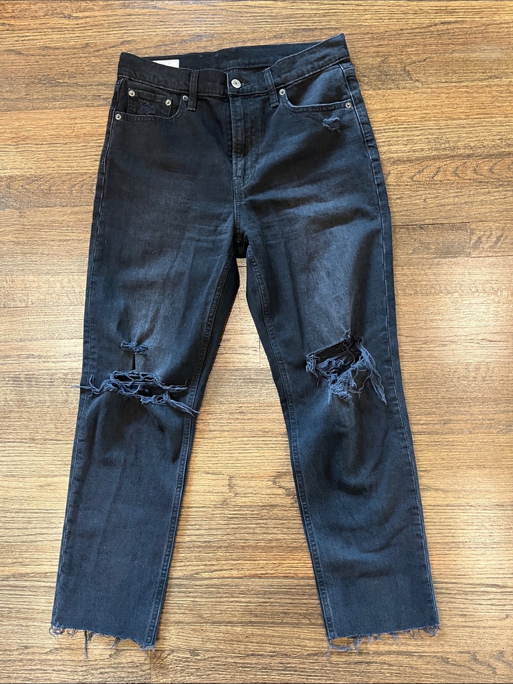 Gap High Rise Cheeky Straight Jeans Black Wash Size 29 | 8R Like New